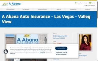 A Abana Auto Insurance website