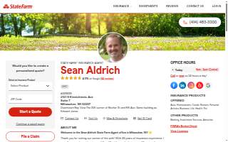 Sean Aldrich - State Farm Insurance Agent website