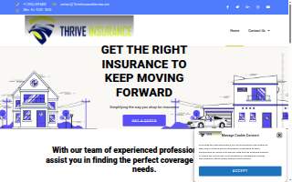 Thrive Insurance Agency website