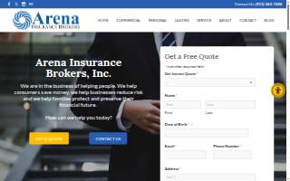 Arena Insurance Brokers, Inc. website