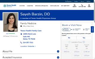 Sayeh Barzin, DO website