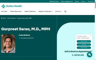 Gurpreet Sarao, M.D. MPH website