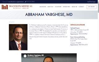 Abraham Varghese, MD website