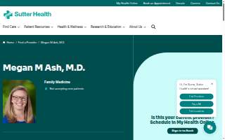 Megan M Ash, M.D. website