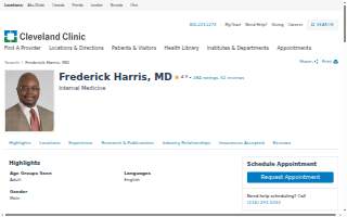 Dr. Frederick D. Harris, MD website