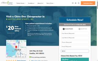 Chiro One Chiropractic & Wellness Center of Pike Street website