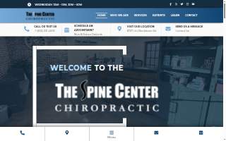 The Spine Center Chiropractic website