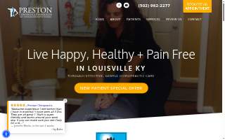 Preston Chiropractic and Rehabilitation website