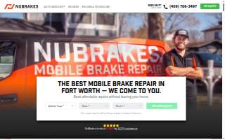 NuBrakes Mobile Brake Repair of Fort Worth website