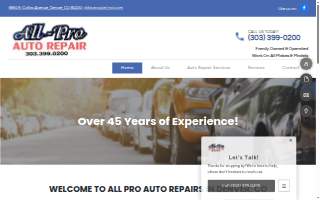 All Pro Auto Repair website