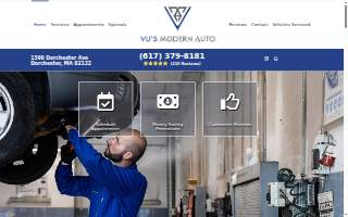 Vu's Modern Auto website