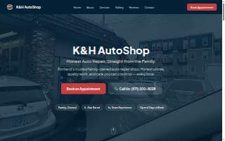 K&H Auto Shop website