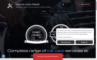 Dave's Auto Repair website