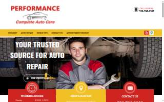 Performance Complete Auto Care website