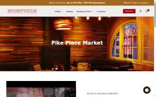 Storyville Coffee Pike Place website