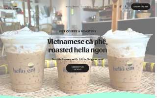 Hello Em Việt Coffee & Roastery website