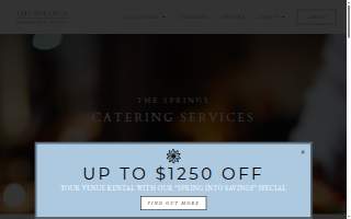 The Springs Catering website