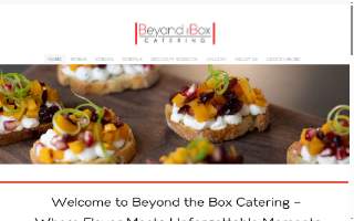 Beyond the Box Catering website