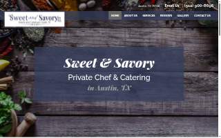 Sweet and Savory Private Chef and Catering website