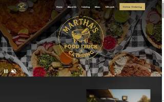 Marthas Catering Food Truck website