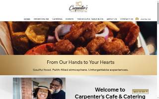 Carpenters Cafe & Catering website