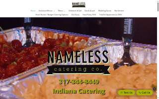 Nameless Catering of Indianapolis website