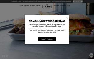 TURF Catering + Kitchen website