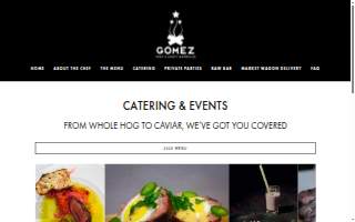Gomez Catering and Events website