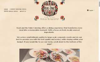 Feast and The Fable Catering website