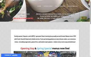 Plaza Catering website