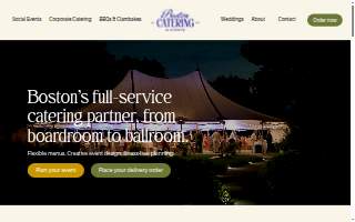 Boston Catering and Events website