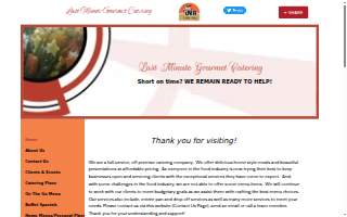 Last Minute Gourmet Catering website
