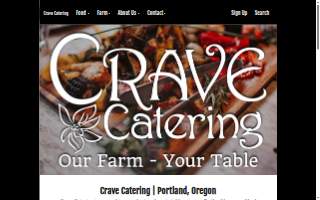 Crave Catering website