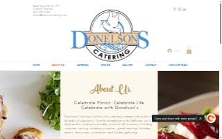 Donelson's Catering website