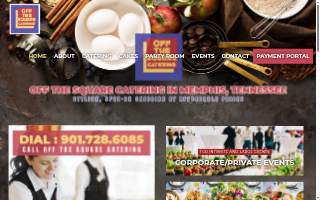 Off the Square Catering website