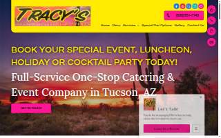 Tracy's Tucson Catering & Events website
