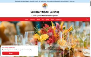 Cali Heart N Soul Catering website