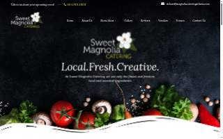 Sweet Magnolia Catering website
