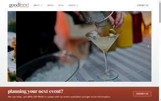 Good Food Events + Catering website