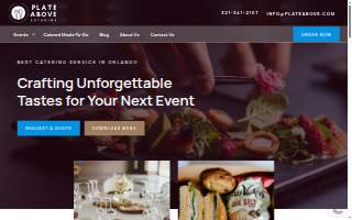 Plate Above Catering website