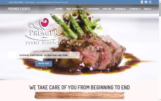 Premier Event Services website