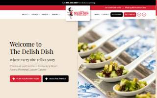 The Delish Dish Catering & Events website