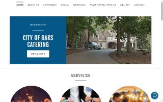 City Of Oaks Catering website