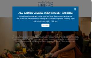 Empire Eats Catering website