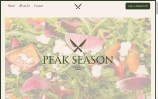 Peak Season Catering website