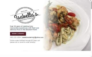 Isabella's Catering website