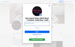 Shell Roni Custom Catering website
