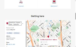 CareNow Urgent Care - Uptown website