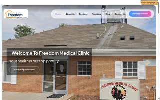 Freedom Medical Clinic website