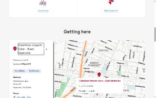 CareNow Urgent Care - East Nashville website